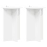 Support de Plante 2 pcs Blanc Ø40 x 60 cm Bois d'ingénierie 630665630665