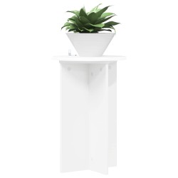 Support de Plante 2 pcs Blanc Ø40 x 60 cm Bois d'ingénierie 630665630665