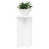 Support de Plante 2 pcs Blanc Ø40 x 60 cm Bois d'ingénierie 630665630665