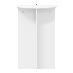 Support de Plante 2 pcs Blanc Ø40 x 60 cm Bois d'ingénierie 630665630665