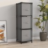 Armoire de rangement 3 tiroirs en tissu Gris 34x34x101 cm Acier 630671630671