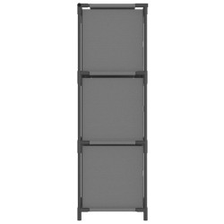Armoire de rangement 3 tiroirs en tissu Gris 34x34x101 cm Acier 630671630671