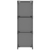 Armoire de rangement 3 tiroirs en tissu Gris 34x34x101 cm Acier 630671630671