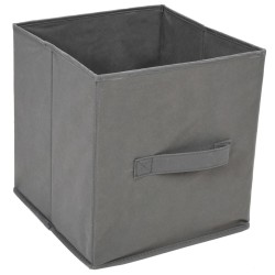 Armoire de rangement 3 tiroirs en tissu Gris 34x34x101 cm Acier 630671630671