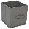 Armoire de rangement 3 tiroirs en tissu Gris 34x34x101 cm Acier 630671630671