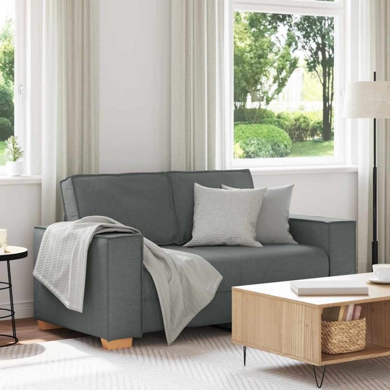 Canapé 2 places Gris foncé 160x78x84 cm Tissu 630678630678