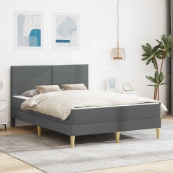 Cadre de lit Gris foncé 120 x 200 cm Polyester 630679630679