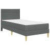 Cadre de lit Gris foncé 100 x 200 cm Polyester 630680630680