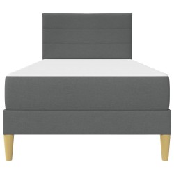 Cadre de lit Gris foncé 100 x 200 cm Polyester 630680630680