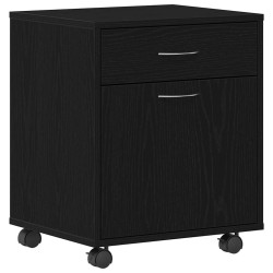 Cabinet roulant Chêne noir 45 x 38 x 54 cm Bois d'ingénierie 630681630681