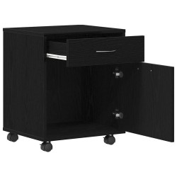 Cabinet roulant Chêne noir 45 x 38 x 54 cm Bois d'ingénierie 630681630681