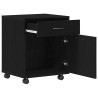 Cabinet roulant Chêne noir 45 x 38 x 54 cm Bois d'ingénierie 630681630681