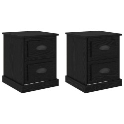 Cabinet de chevet 2 pcs Chêne noir 39 x 39 x 47.5 cm 630682630682