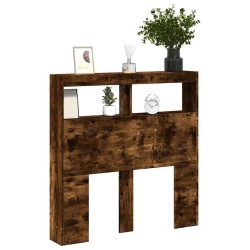 Armoire tête de lit avec LED chêne fumé 100x17x102 cm 630688630688