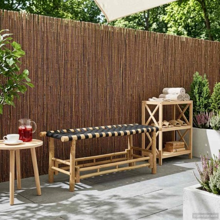 Banc de jardin 110 x 38 x 40 cm Bambou Naturel Rectangulaire 630693630693