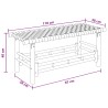 Banc de jardin 110 x 38 x 40 cm Bambou Naturel Rectangulaire 630693630693