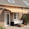 Auvent rétractable Sable 500 × 300 cm Tissu et Aluminium 630694630694