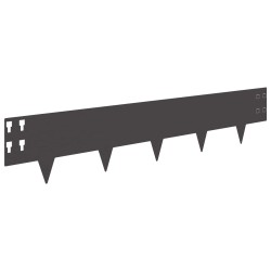 Bordure de Pelouse 10 pcs 100 x 20 cm Acier Noir 630699630699