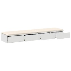 Tiroirs de lit Blanc 135 x 36,5 x 16,5 cm Bois d'ingénierie 630700630700