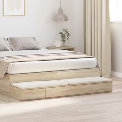Tiroirs de lit avec tiroir Chêne Sonoma 135 x 36,5 x 16,5 cm 630704630704