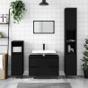 Armoire de salle de bain noir 80x33x60 cm bois d'ingénierie 630708630708