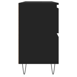 Armoire de salle de bain noir 80x33x60 cm bois d'ingénierie 630708630708