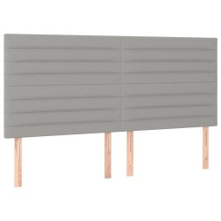 Tête de lit à LED Gris clair 180x5x118/128 cm Tissu 630713630713
