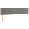 Tête de lit à LED Gris clair 160x5x78/88 cm Velours  630715630715