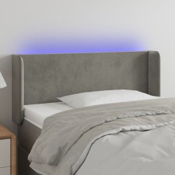 Tête de lit à LED Gris clair 103x16x78/88 cm Velours 630716630716