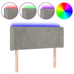 Tête de lit à LED Gris clair 103x16x78/88 cm Velours 630716630716