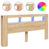 Tête de lit à LED chêne sonoma 200x18,5x103,5cm bois ingénierie 630718630718
