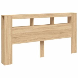 Tête de lit à LED chêne sonoma 200x18,5x103,5cm bois ingénierie 630718630718