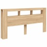 Tête de lit à LED chêne sonoma 200x18,5x103,5cm bois ingénierie 630718630718