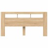 Tête de lit à LED chêne sonoma 200x18,5x103,5cm bois ingénierie 630718630718