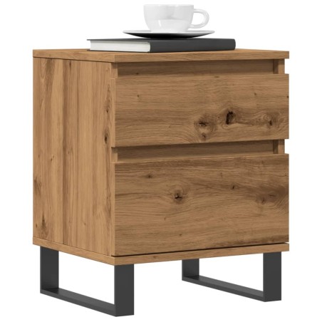 Table de chevet chêne artisanal 40x35x50 cm bois d’ingénierie 630722630722
