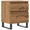 Table de chevet chêne artisanal 40x35x50 cm bois d’ingénierie 630722630722
