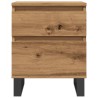 Table de chevet chêne artisanal 40x35x50 cm bois d’ingénierie 630722630722