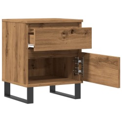 Table de chevet chêne artisanal 40x35x50 cm bois d’ingénierie 630722630722