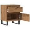 Table de chevet chêne artisanal 40x35x50 cm bois d’ingénierie 630722630722
