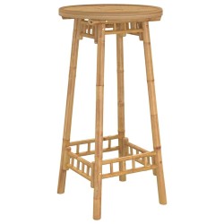 Table de bar d'extérieur ronde en bambou Ø55x100 cm 630723630723