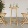 Table de bar d'extérieur ronde en bambou Ø55x100 cm 630723630723