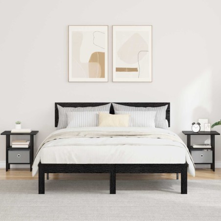 Table de chevet avec tiroir 2 pcs Chêne noir 41 x 40 x 45 cm 630724630724