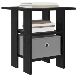 Table de chevet avec tiroir 2 pcs Chêne noir 41 x 40 x 45 cm 630724630724