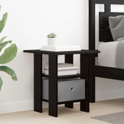 Table de chevet avec tiroir 2 pcs Chêne noir 41 x 40 x 45 cm 630724630724