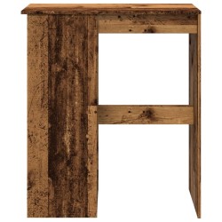 Table de bar avec étagères vieux bois bois d'ingénierie 630727630727