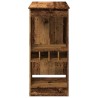 Table de bar avec étagères vieux bois bois d'ingénierie 630727630727
