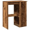 Table de bar avec étagères vieux bois bois d'ingénierie 630727630727