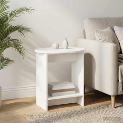 Table d'appoint Blanc 50 x 39,5 x 55 cm Bois d'ingénierie 630730630730