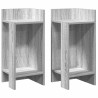 Tables d'appoint 2 pcs avec étagère sonoma gris 25,5x27x60 cm 630733630733