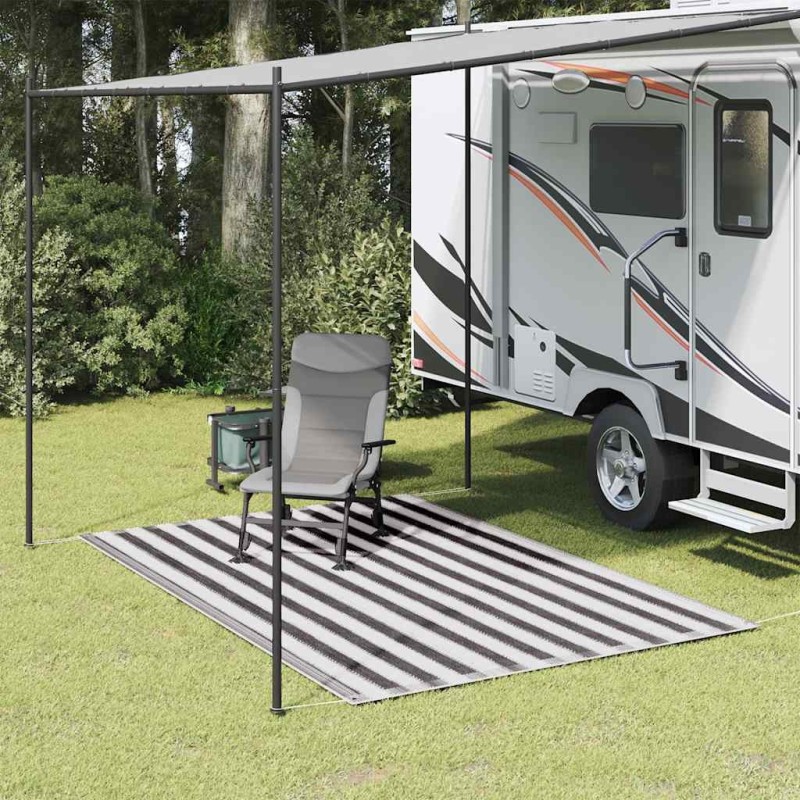 Tapis de tente 250x200 cm Anthracite et blanc 630734630734